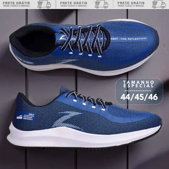 Tênis Masculino Casual Grande 44 45 46 - Confortável, Estiloso e com Pronta Entrega