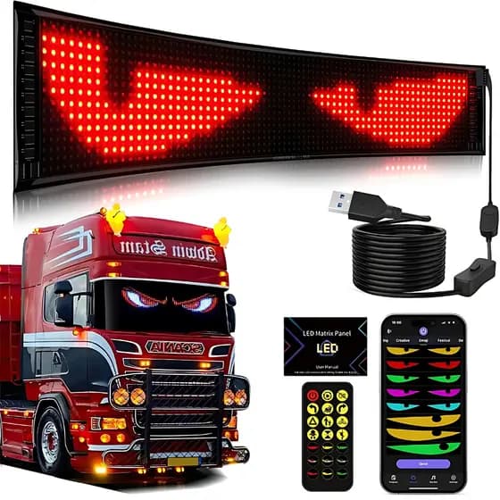 Led Para Carro olho da moda placa de led flexivel loja casa uber 3 tamanhos para escolher