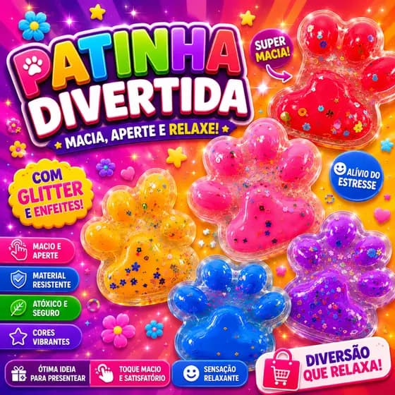 Brinquedo Pata Grande Taba Squishy Brinquedo Fidget Macio Gigante Fofo