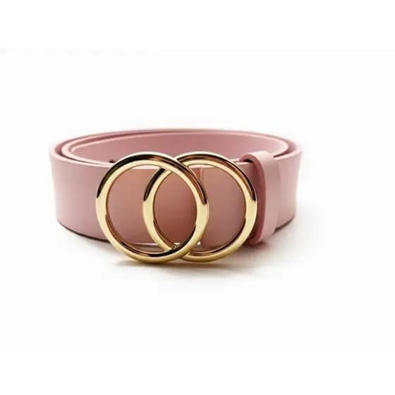 Cinto Infantil Feminino Argola Dourada Tira Larga 3 cm Tons Pasteis - Menina Moda Flor