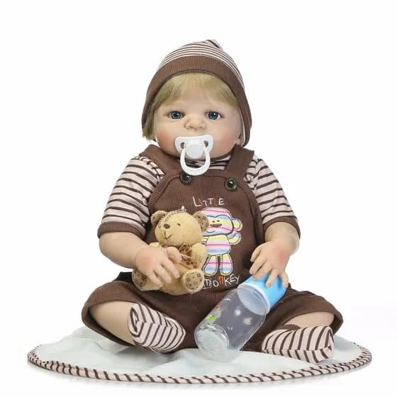 Bebê Reborn Menino Corpo De Silicone - Andre Loiro