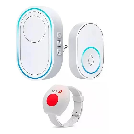 Cuidador Idoso Wifi Botão Pânico C/ Campainha E Pulseira Sos