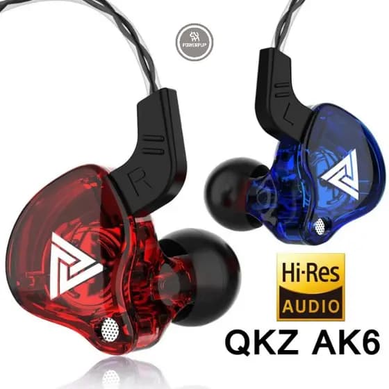 Fone de ouvido com fio com caixa QKZ ak6 original Jack 3.5mm original fones de ouvido esportivos envio imediato