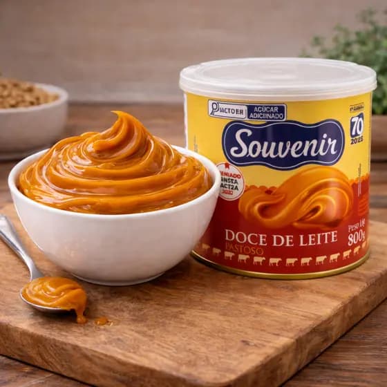 Doce de Leite Pastoso Souvenir 800g Cremoso Premiado Minas Láctea 2022 Sem Glúten Qualidade Premium