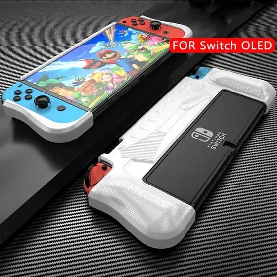 Capa Tpu Grip Switch Oled Shell Dockabel Case Ergonômico