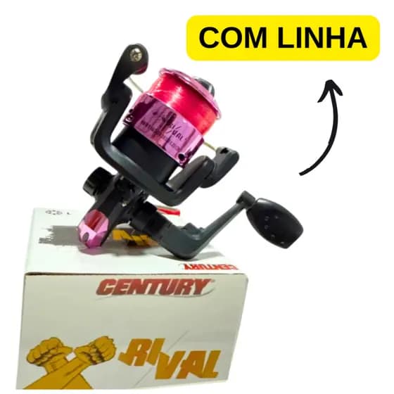 Molinete RV200 Com Linha Enrolada Pesca Esportiva Anti-reverso