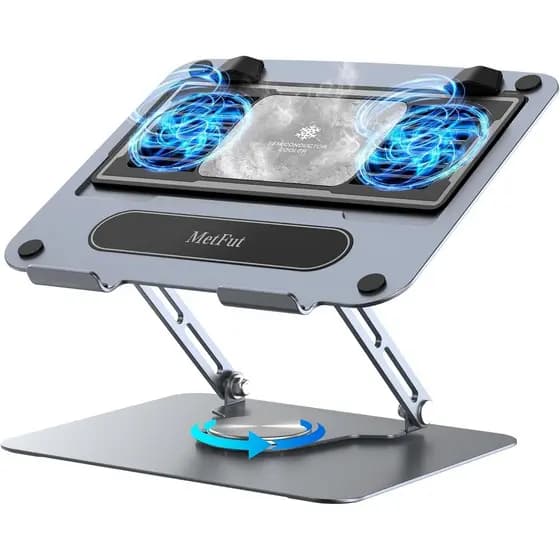 Almofada De Resfriamento Para Laptop Com Ventilador E Refrigerador Removíveis , Altura Ângulo Ajustáveis , Base De Rotaç