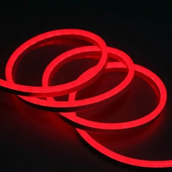 Fita Led Neon VERMELHA 5m com fonte tomada 3A 12v Bivolt iluminação de led para decoração