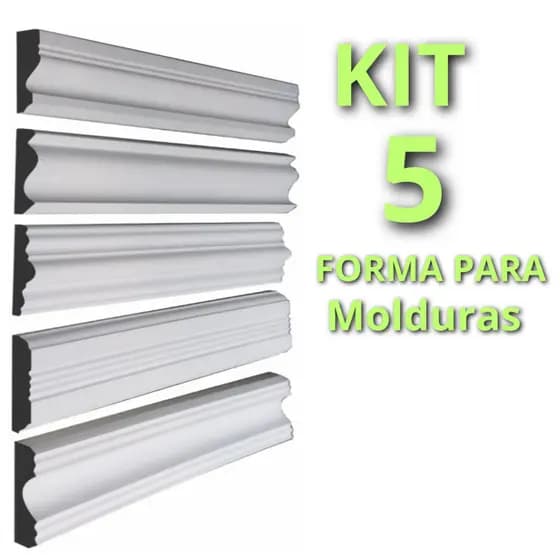 kit 5 formas para molduras modelos variados