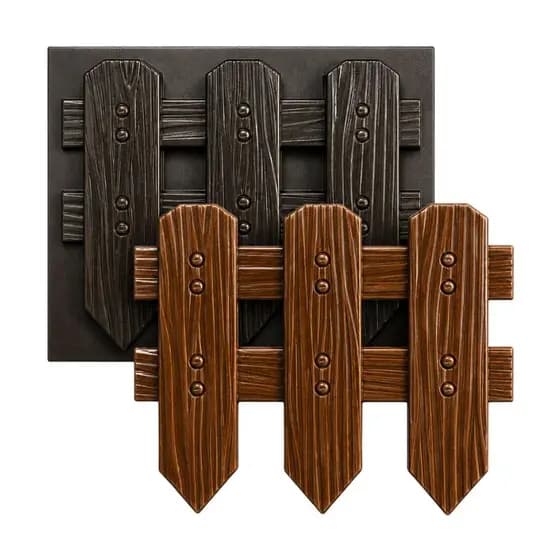 Forma Para Guia Jardim Cerca Imitação Madeira ABS-Ce0804