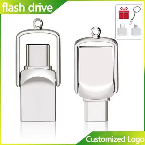 Unidade Flash dois em um USB3.0 de alta velocidade TYPE-C 32GB-2TB com adaptador OTG