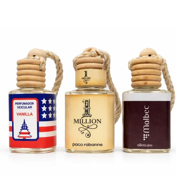 Kit 1/2/3 Aromas Masculinos Premium para Carro Vanila - Maubec - Milion