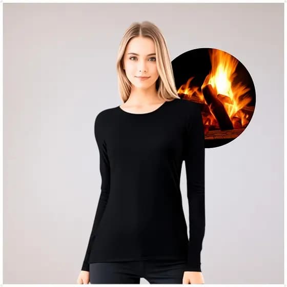 Blusa Camisa Térmica Segunda Pele Feminina Forrada Inverno Grossa Tamanho Unico (P-GG) Confortavel