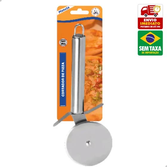 Carretilha Cortador Aço Inox Metal Pizza Bolo Queijo Planeta