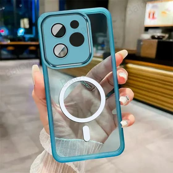Capa De Telefone Para OPPO Realme NOTE 70 4G/Nota 70T 4G Macia Anti-Queda Câmera Com Adesivo Magnético