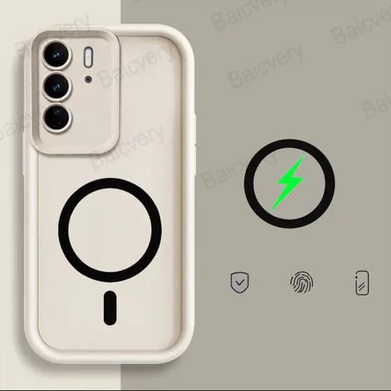 Capa De Telefone Para Realme C71/C73/C75/C75X/14X 5G TPU Protetora Completa À Prova De Choque Com Adesivo Magnético