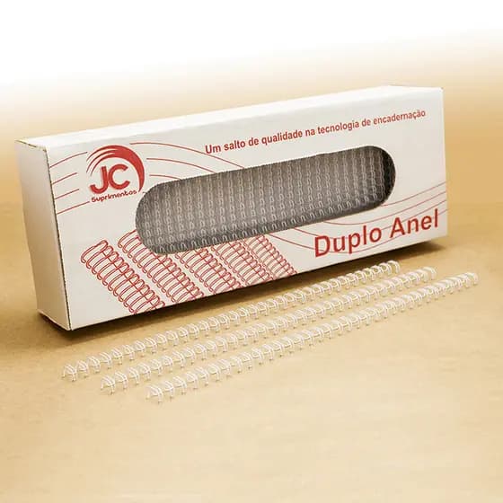 Garra Duplo Anel 1/4" Branco c/50 A4