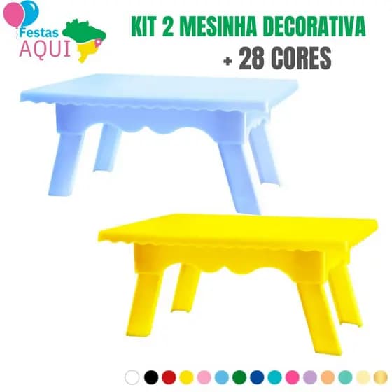 Combo 2 Mesinha pra decoração - Várias cores