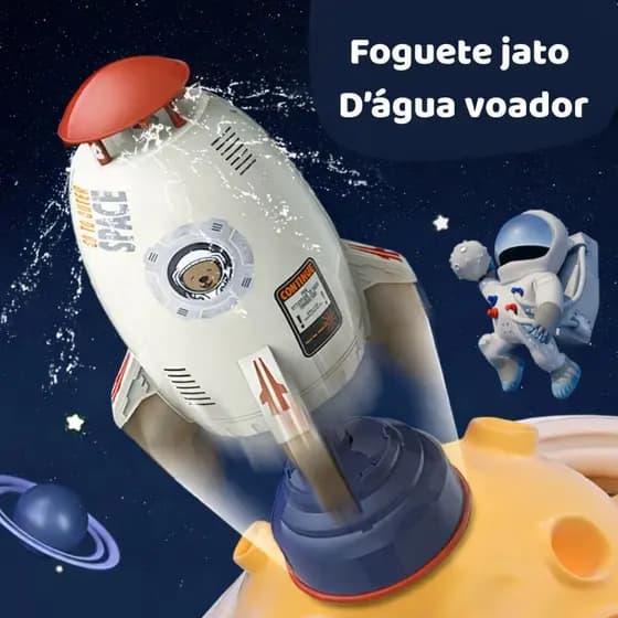 Lançador de Foguete com Água Mangueira Brinquedo Infantil com Esguicho Diversão na Piscina