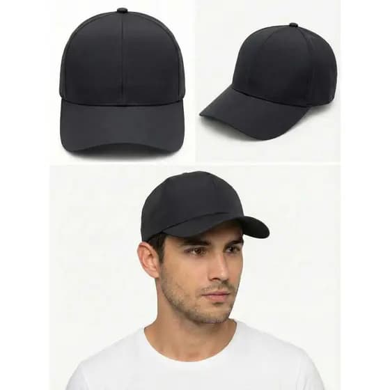 Boné Liso Tactel Preto Tecido Fino Respirável Esportivo Fresco Leve Masculino Feminino Ajustável Verão