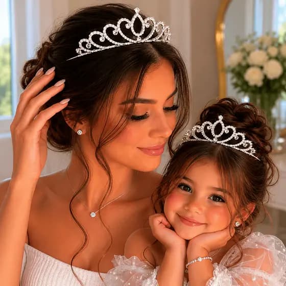 Tiara Coroa Princesa Daminha Noiva Debutante Infantil Adulto Fantasia Festa Casamento Baile Formatura Strass Cabelo