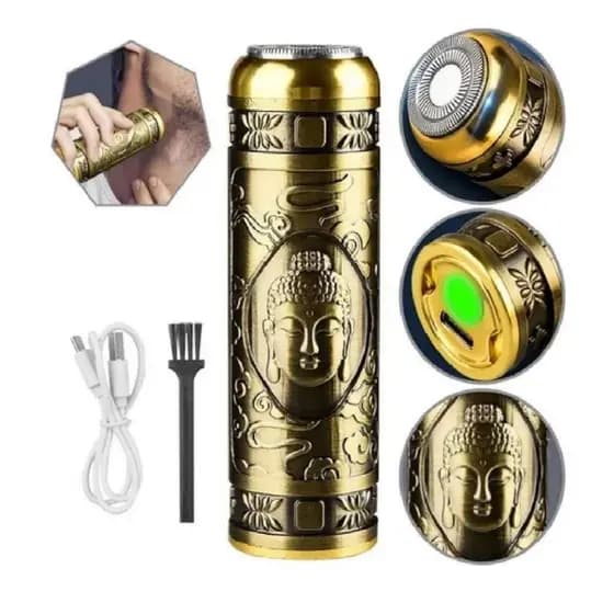 Mini Barbeador Elétrico Portátil Aparador De Barba Lavável Homens Recarregável USB