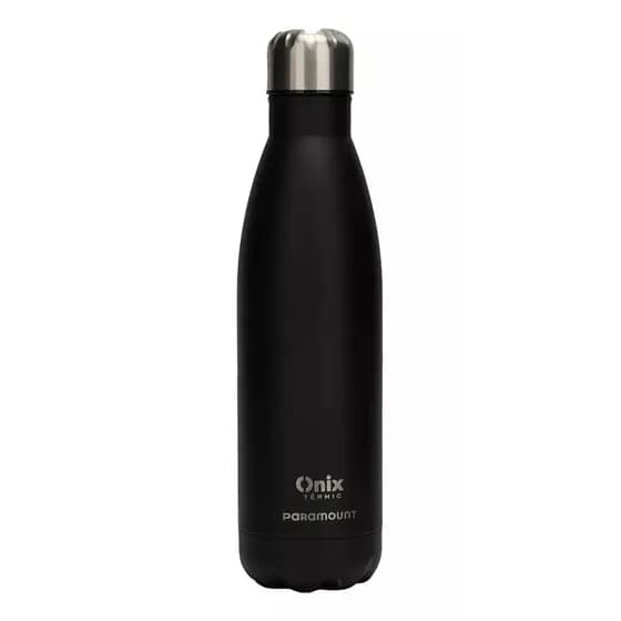 Garrafa Preta Térmica 500 Ml Em Aço Inox Inquebrável 12hrs
