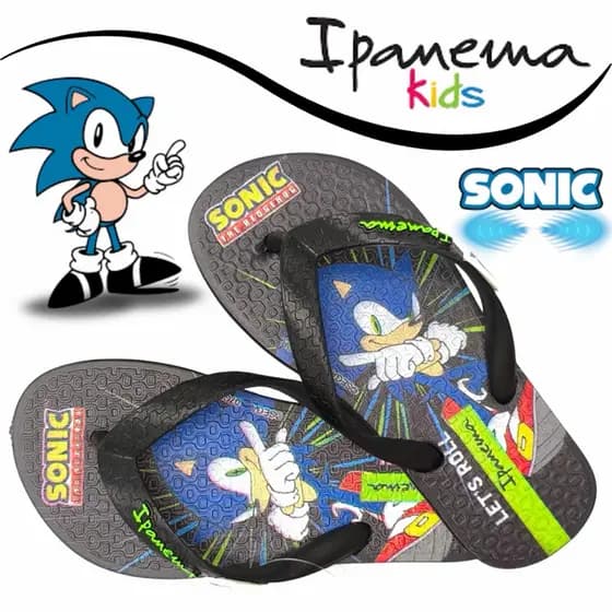 Chinelo Sonic Infantil Menino Ipanema Lets