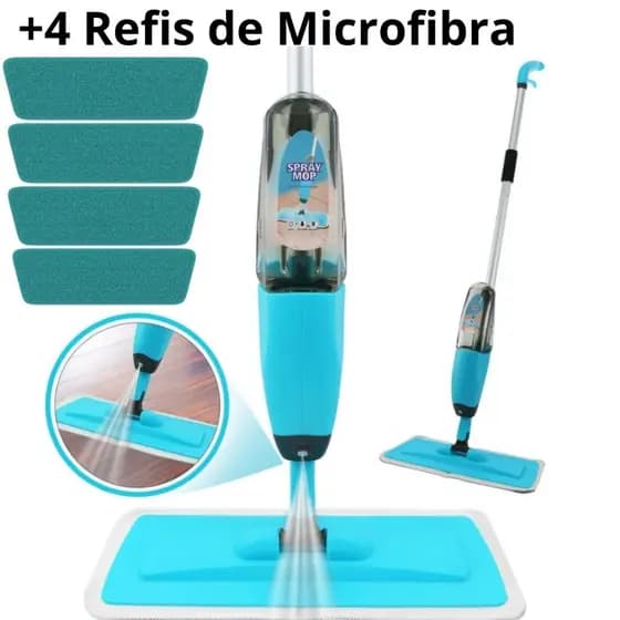 Rodo Spray Magico Esfregão Spray Mop Rodo Limpa Fácil Borrifador Coloca Produto de Limpeza Promoção Barato 4 REFIS