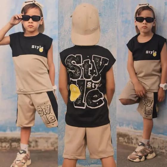Conjunto Infantil Masculino Dri Fit Lançamento Verão 2026 Camiseta + Bermuda