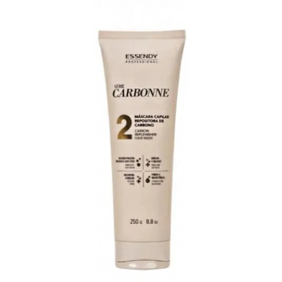 Máscara Repositora Série Carbonne 250ml Essendy - Tratamento Capilar para cabelos ressecados Nutrição Intensa Reparador