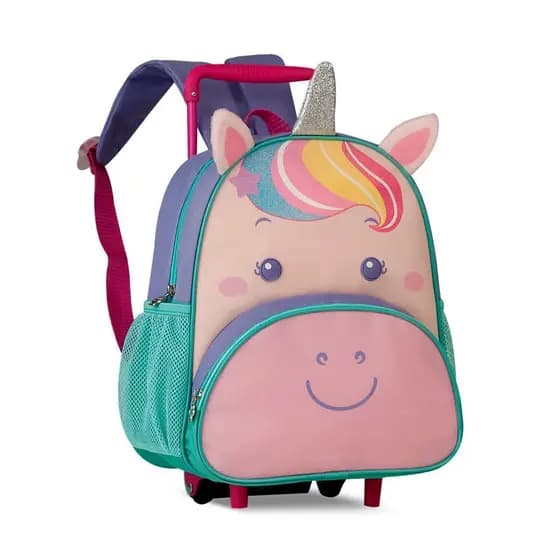 Mochila Escolar de Carrinho Rodinha Borboleta - Clio