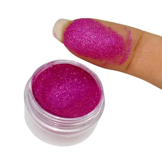 Pigmento FÚCSIA DA FAMA - TC BEAUTY / Sombra Paleta de Sombra Unha Maquiagem Reflect Asa de borboleta Brilho Glitter Gliter Pó de Sereia Noiva Paleta de Sombras