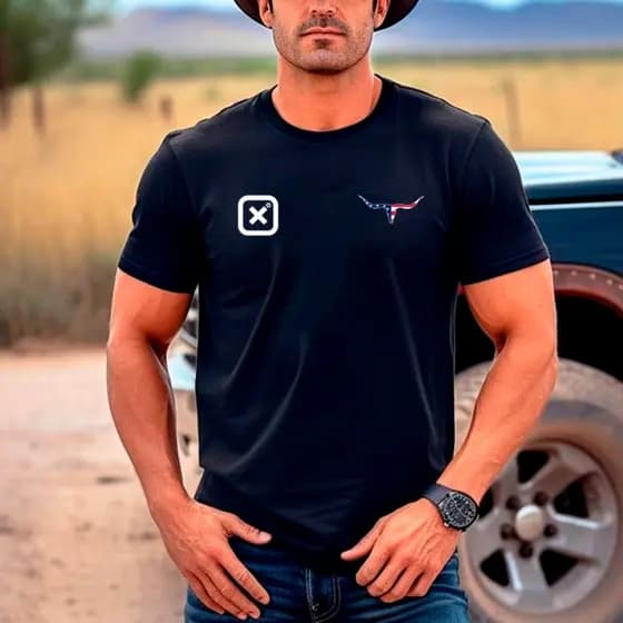 Camisa Camiseta country t-shirt TXC crânio dos eua pequeno Trend Box Mania