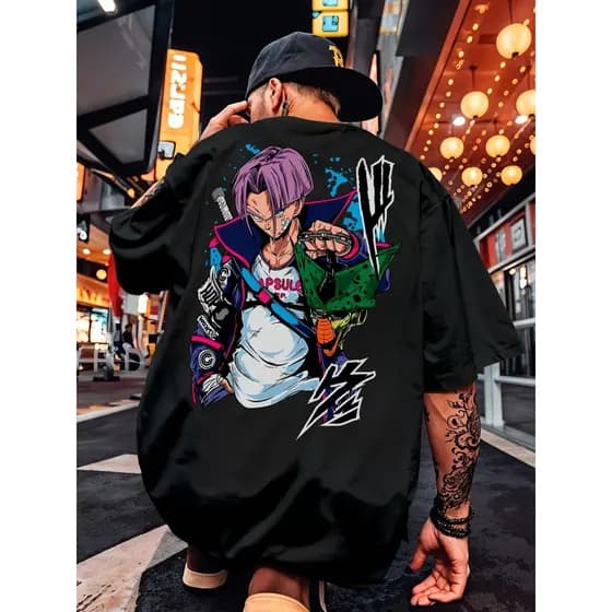 Camisa - Camiseta Estampada Streetwear Anime Dragonballzinho Trend Box Mania