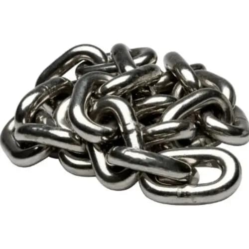 Corrente Inox (316) 6mm em Metros Premium Anticorrosiva Mult Prateado DIN 766 Calibrada elo curto