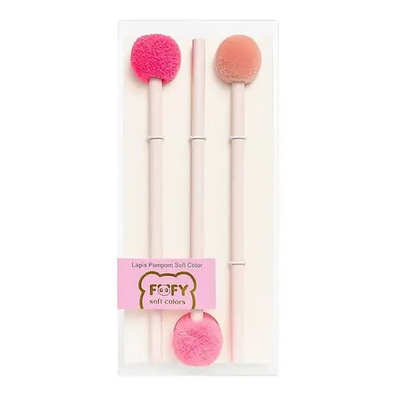 Lápis Madeira Grafite Hb Pompom Soft Color Rosa