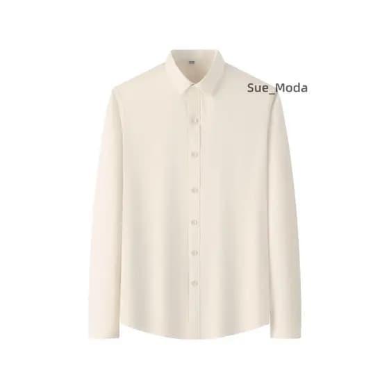 Camisa Social De Botão Masculina Manga Longa Tecido Com Elastano Importado Slim Fit