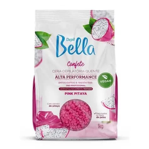 Depil Bella Cera Depilatória Confete Pink Pitaya 1kg