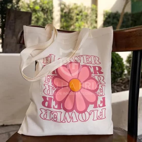 Bolsa Sacola Ecobag Algodão Flower