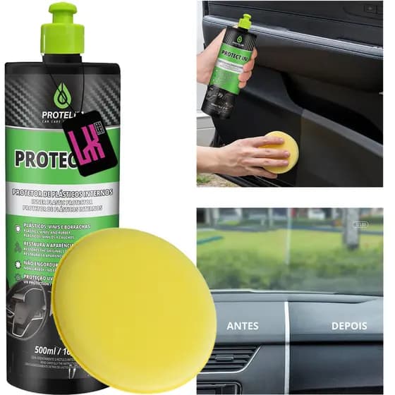 Protect In 500ml Protelim Condicionador de plastico Interno Painel Console Toque Seco