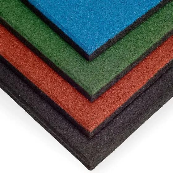Kit 8 Piso de Borracha Placa 15mm (2 mts²) 50cm x 50cm Colorido Verde Azul Cinza ou Terracota