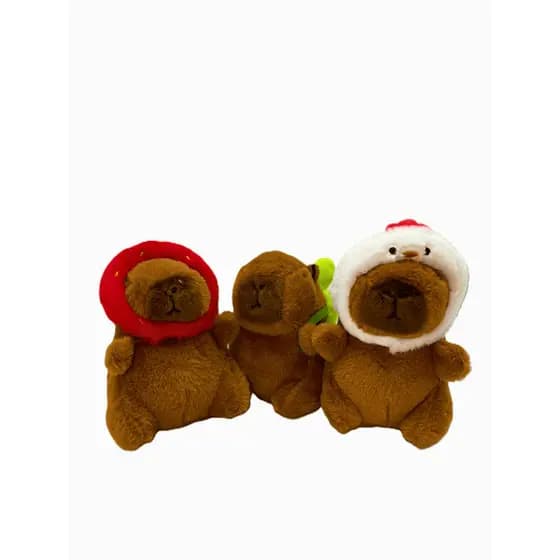 Chaveiro Capivara Pelúcia Macia 15cm Fofo Colecionável Presente Decoração