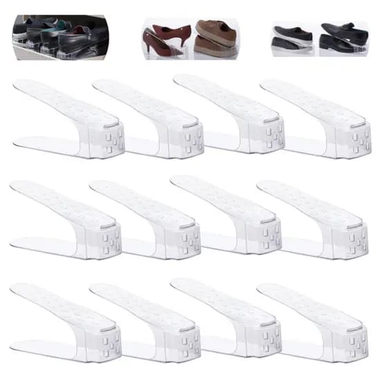 Kit organizadores de sapato salto tênis multiuso para armário closet entrada cristal acrílico Paramount