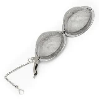 Infusor Em Inox Para Chá Mini Peneira Coador Com Corrente
