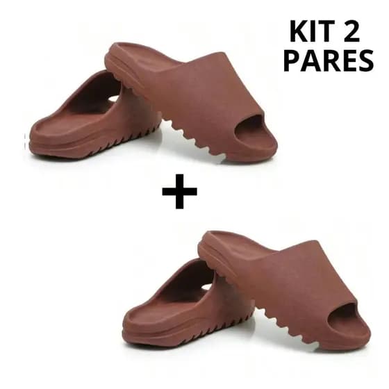 Kit 2 Pares Chinelo Masculino Feminino Yeeze Nuvem Slide Confortável Leve Ortopédico