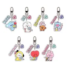 Kpop BTS BT21 Chaveiro Acrílico de Silicone para Cartoon Bonito Chaveiro Acrílico / Chaveiro