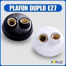 Luminária Plafonier Plafon Duplo Redondo Bivolt E27 Lâmpada Teto Soquete Bocal 100w