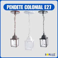 Luminária Pendente Colonial Lustre Clássico Bivolt Teto Quadrado Área Externa e Interna 110v 220v