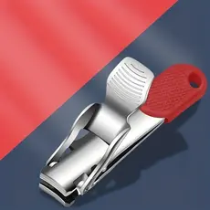 Cortador De Unhas Dobrável Portátil De Aço Inoxidável Com Chaveiro-Ferramenta Conveniente De Pedicure Para Preparação Em
